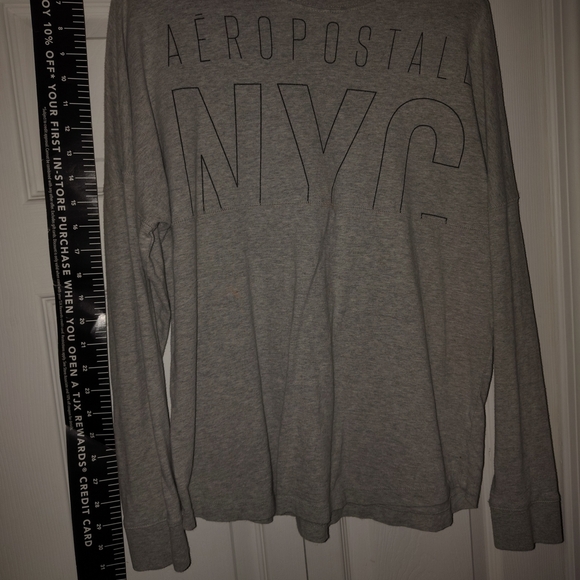 Aeropostale Gray Long Sleeve Shirt - Picture 3 of 6